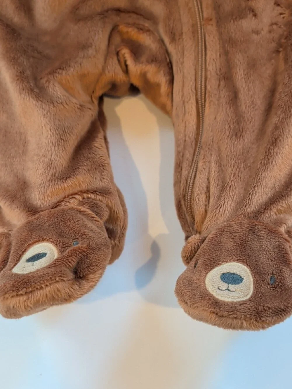 Carter's Brown Plush Footed One-Piece